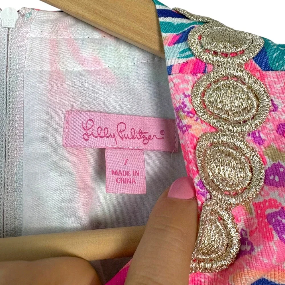 Lilly Pulitzer Girls‎ Mini Lilly Gypset Paradise Pineapple Print Dress Size 7